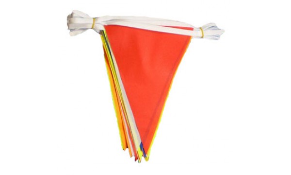 Red and White Triangle Bunting